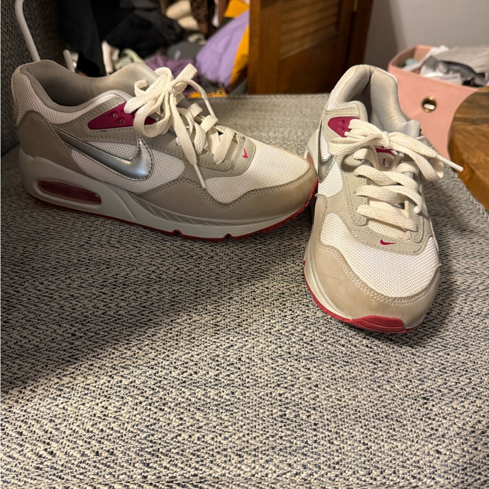 Nike Cream and Pink Retro Sneakers